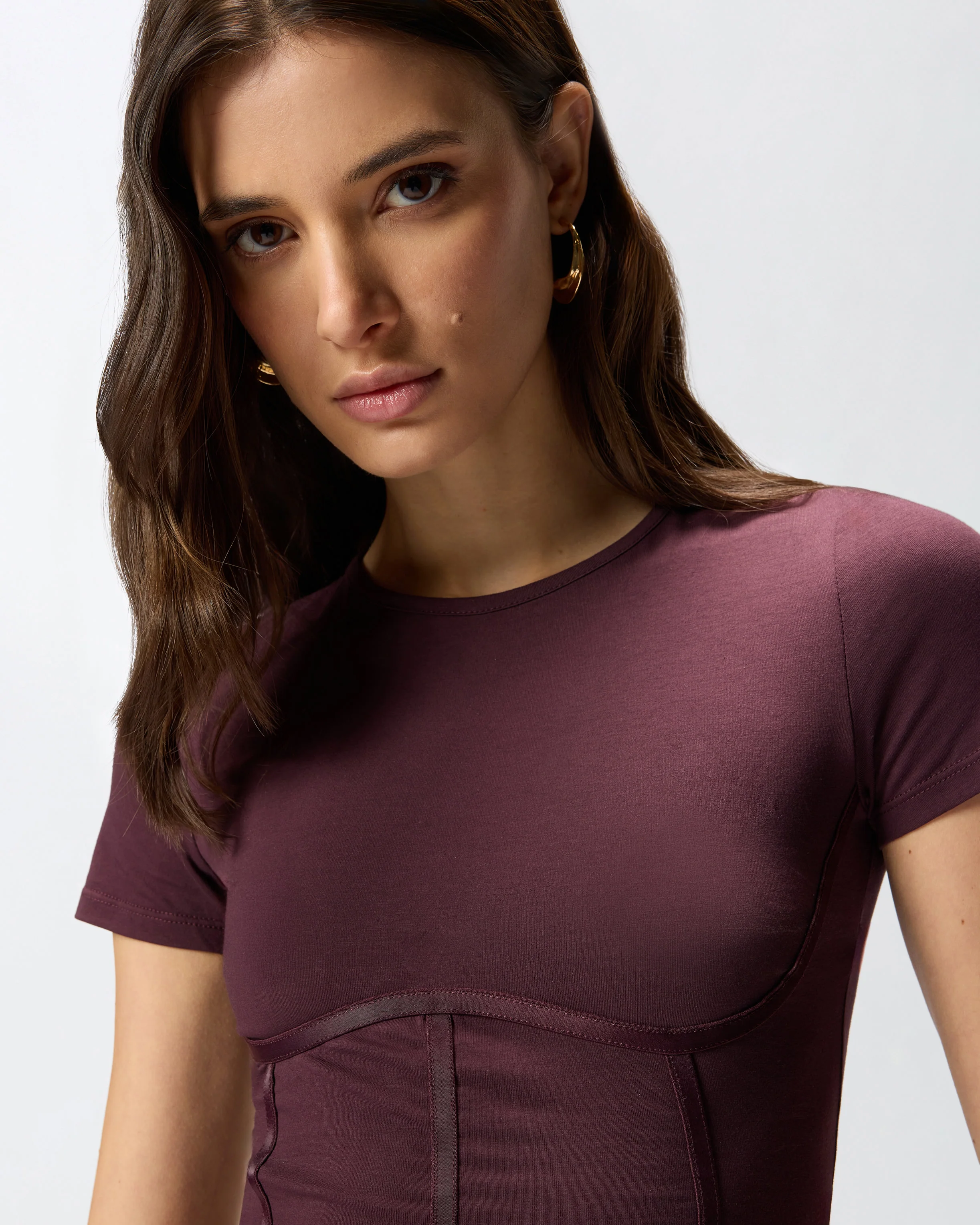 Top bustier con maniche corte - Image 4