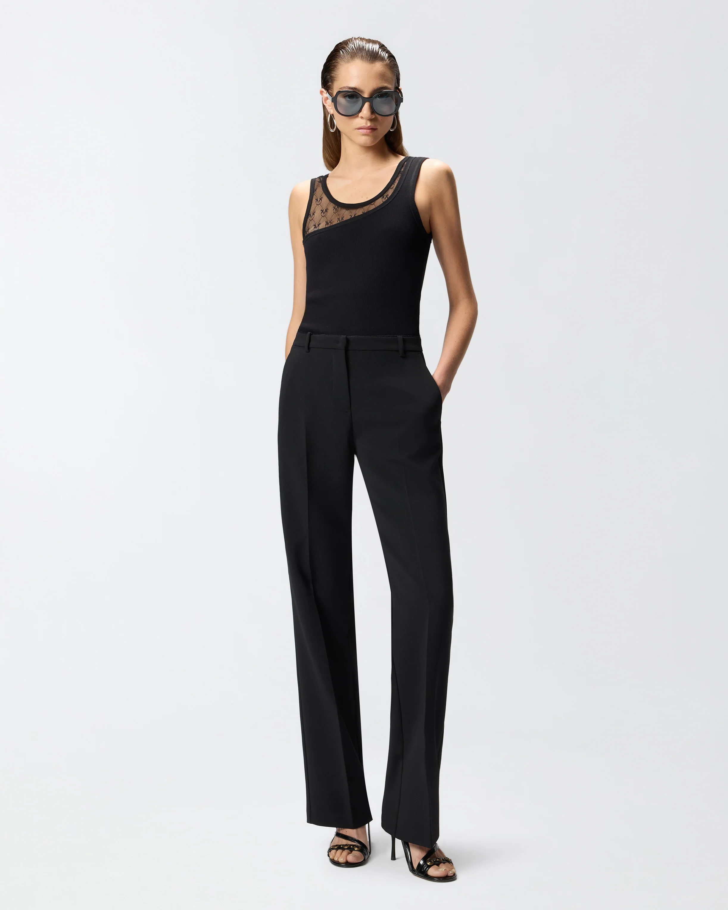 Top canotta con pizzo logo Love Birds - Image 2
