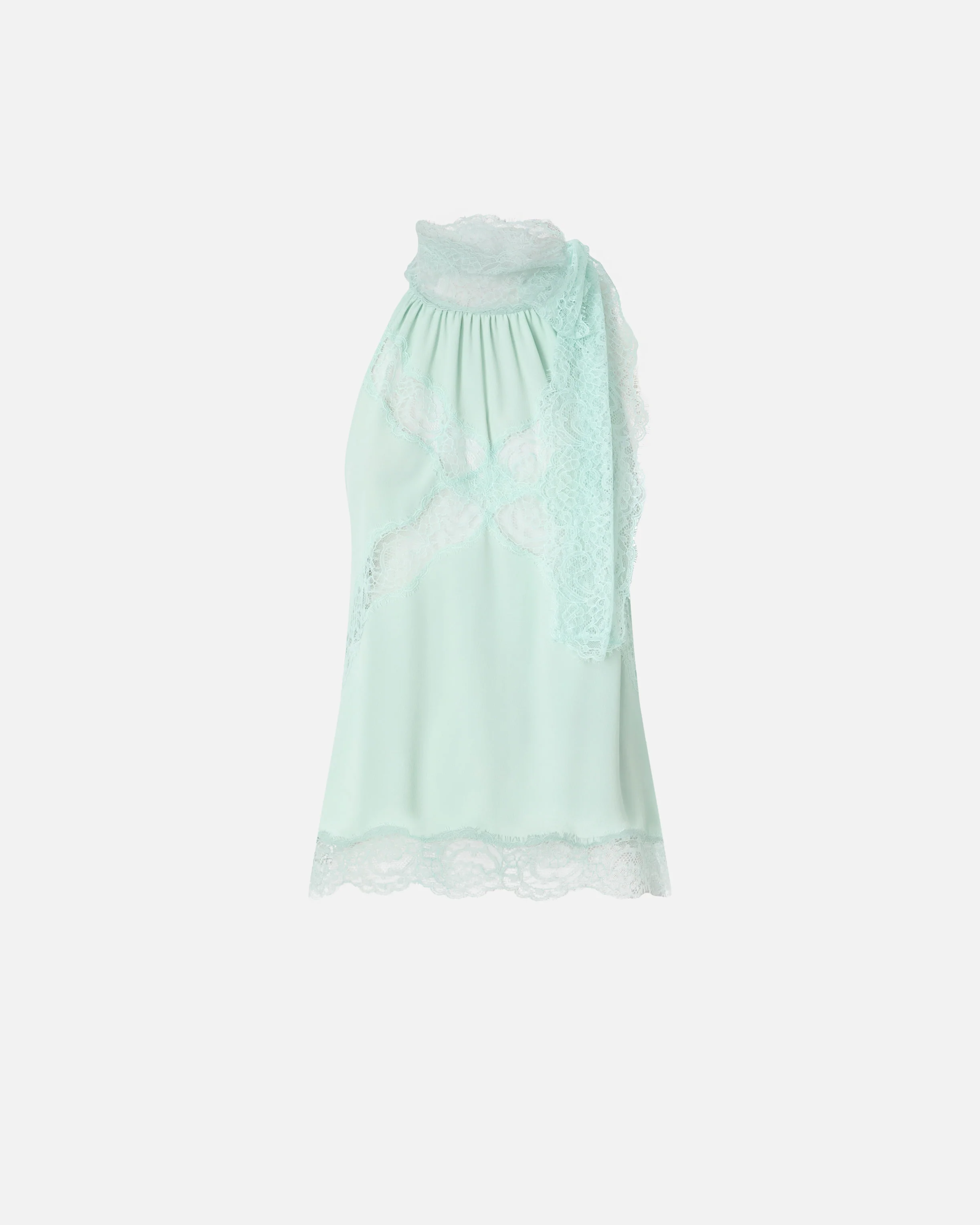 Top con scollo all'americana e pizzo - Image 5