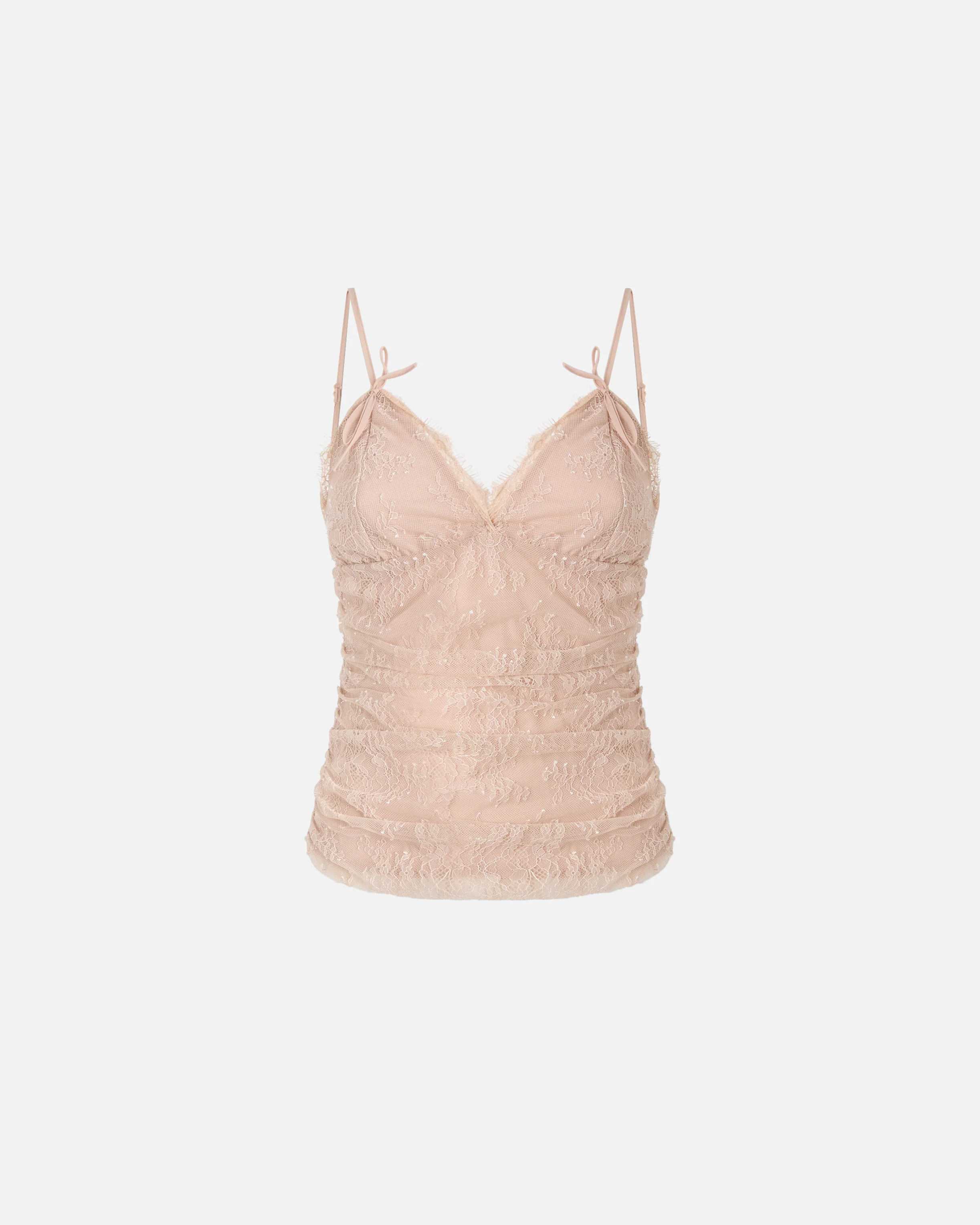 Top in pizzo floreale con spalline - Image 5