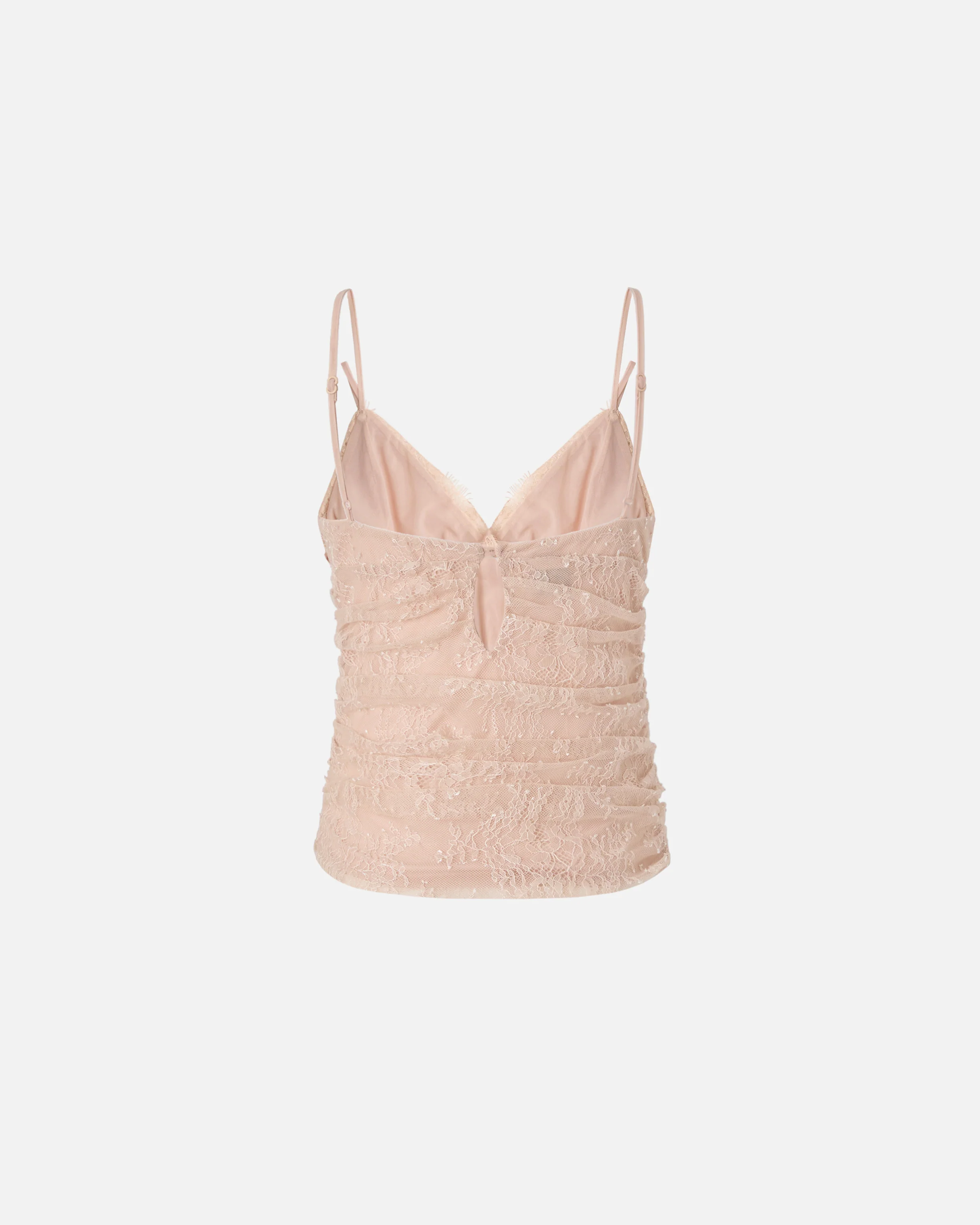 Top in pizzo floreale con spalline - Image 6