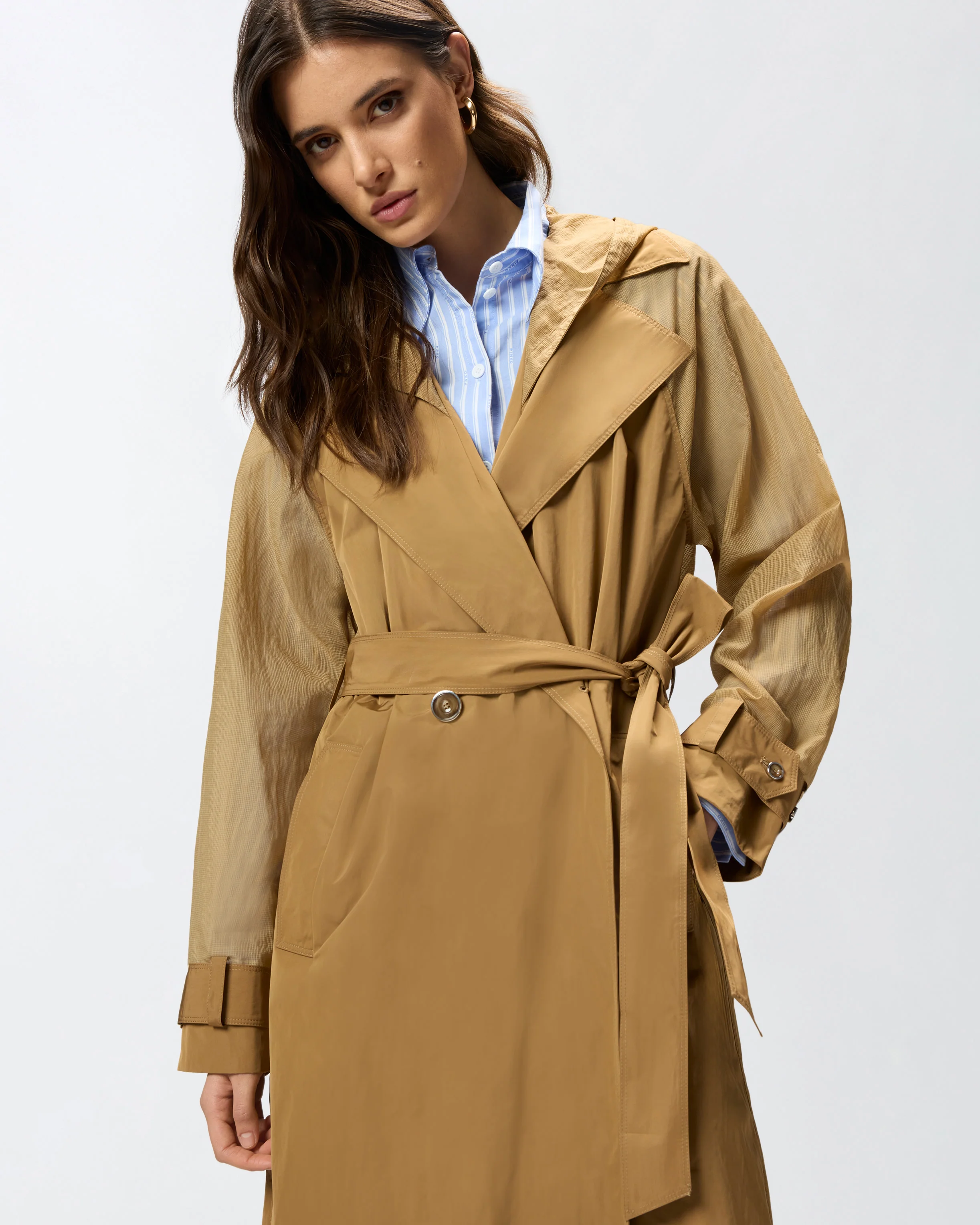 Trench con inserti trasparenti - Image 4