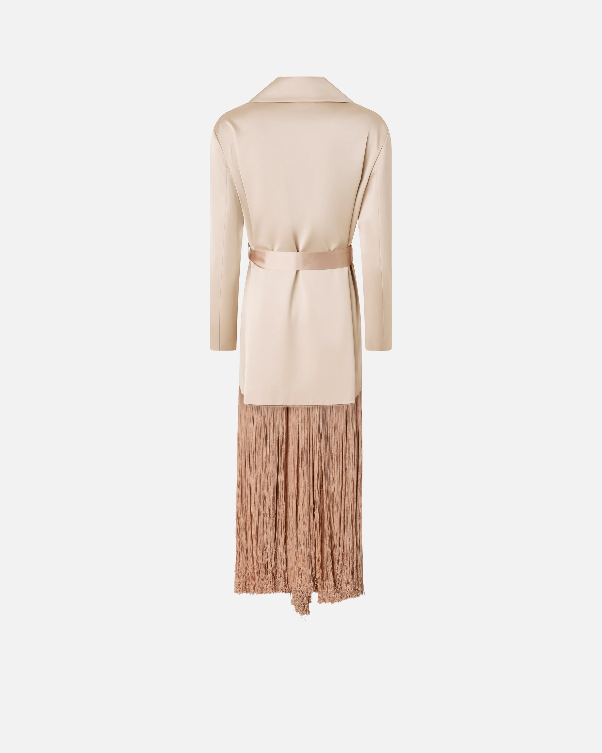 Trench in satin con frange - Image 6